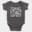 Straight Outta Nair Mess Short Sleeve Baby Onesie in Charcoal Color